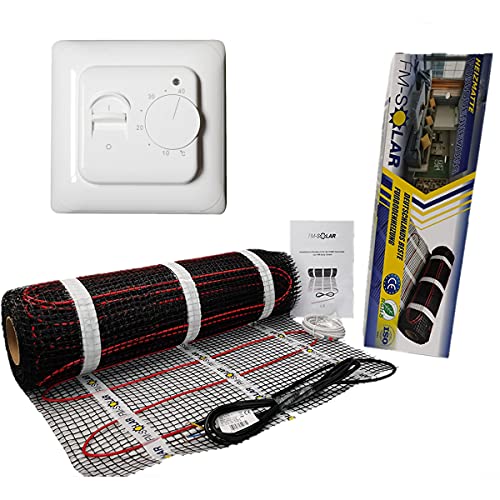 4m² Elektrische Fußbodenheizung 200W/m² elektro Bodenheizung TWiIN Fliese, Thermostat:Analoger 4m² Elektrische Fußbodenheizung 200W/m² elektro Bodenheizung TWiIN Fliese, Thermostat:Analoger von FM-SOLAR