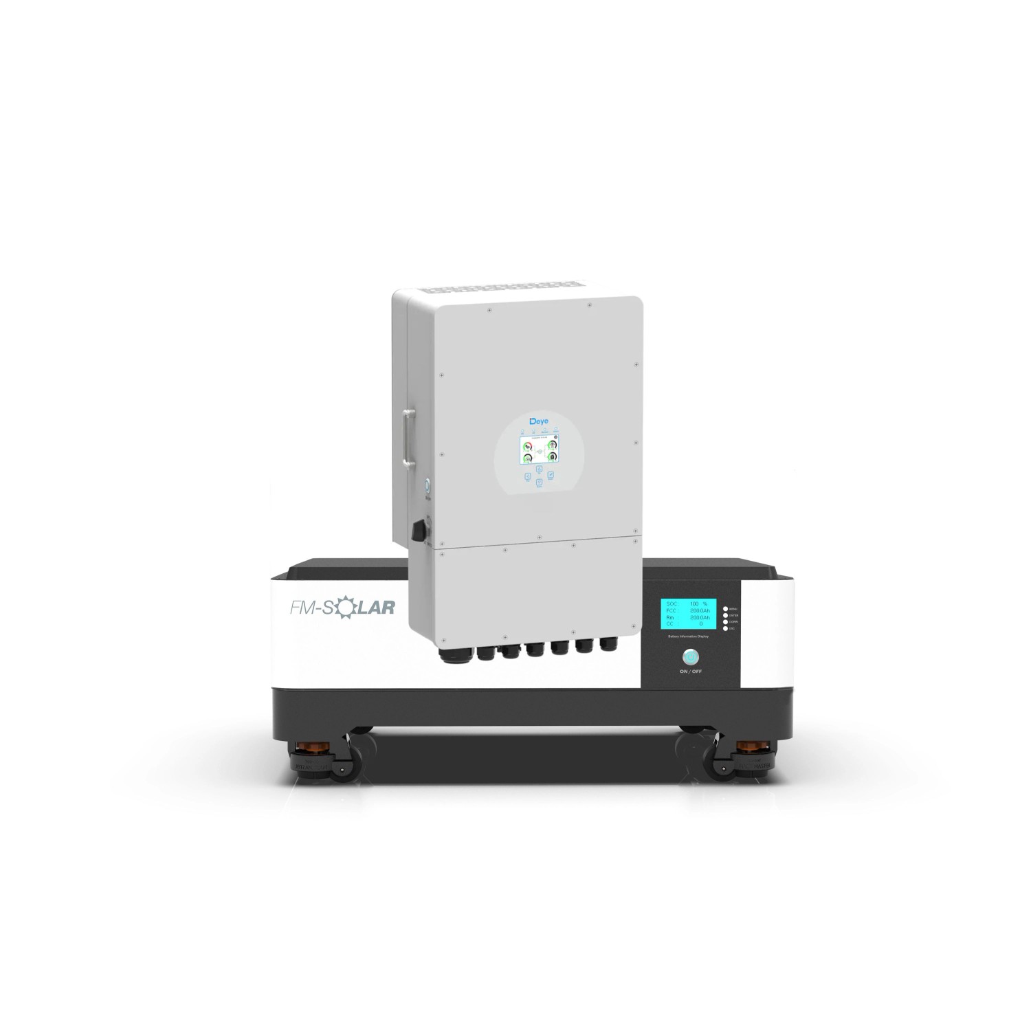 FM-SOLAR Deye 1-Phasen Hybrid-Wechselrichter On/Off-Grid 5kW PV Solar + 10kWh Stapel Batterie Speicher FM-SOLAR Deye 1-Phasen Hybrid-Wechselrichter On/Off-Grid 5kW PV Solar + 10kWh Stapel Batterie Speicher von FM-SOLAR