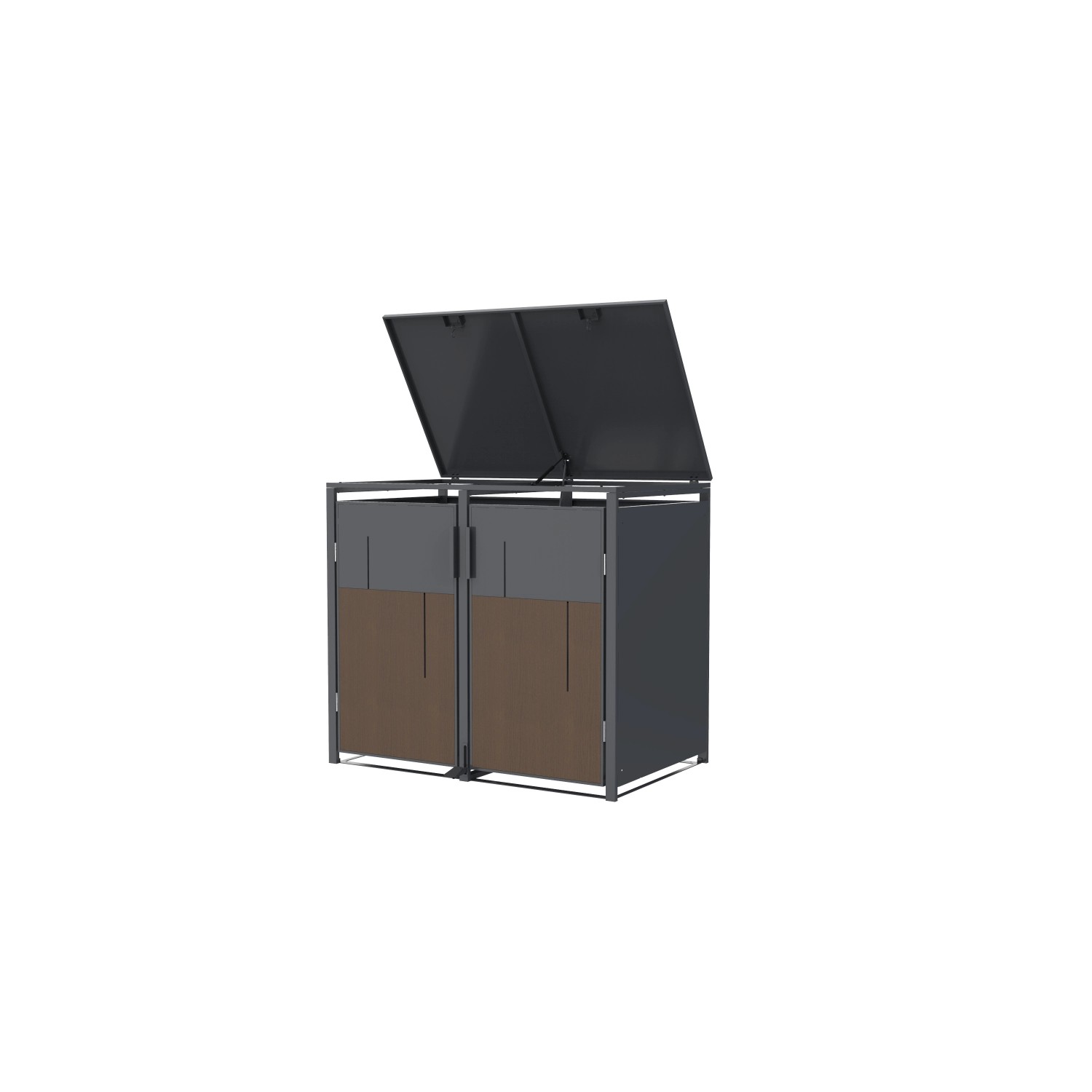 FM-SOLAR Mülltonnenbox anthrazit/Holz für 2 Mülltonne FM-SOLAR Mülltonnenbox anthrazit/Holz für 2 Mülltonne von FM-SOLAR