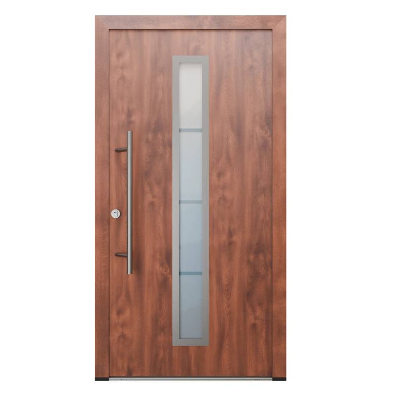 FM Türen AS68 Modell 01 1000 x 2100 Nussbaum Links Innen Beschläge Set 13 Glas 20 von FM Türen