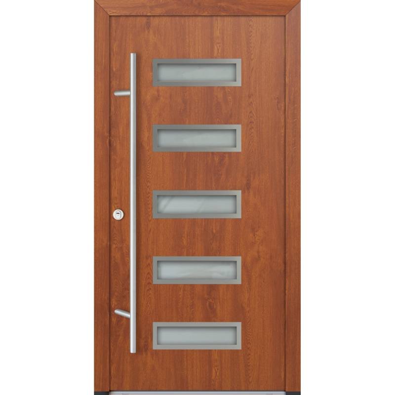 FM Türen AS68 Modell 11 1000 x 2100 Goldene Eiche Links Innen Beschläge Set 01 von FM Türen