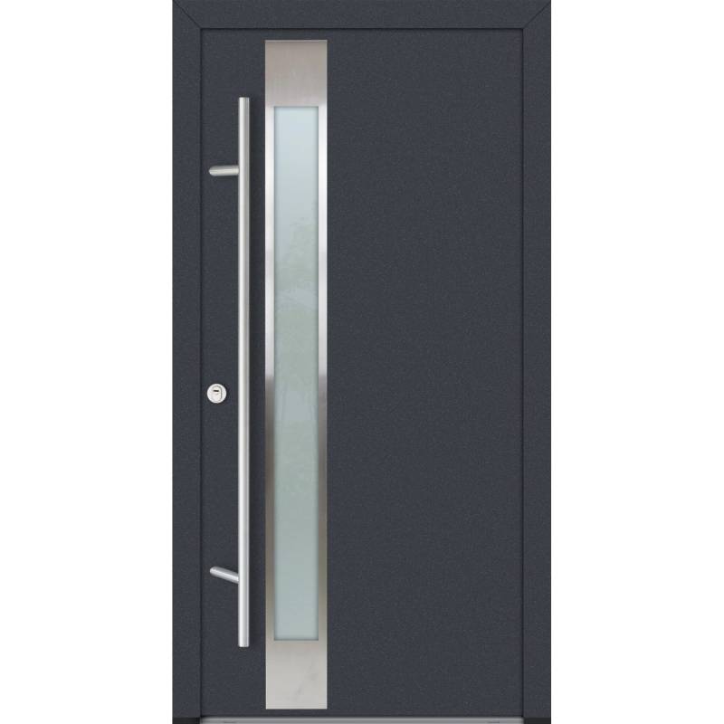 FM Türen AS68 Modell 14 1000 x 2000 Anthrazit Links Innen Beschläge Set 01 von FM Türen