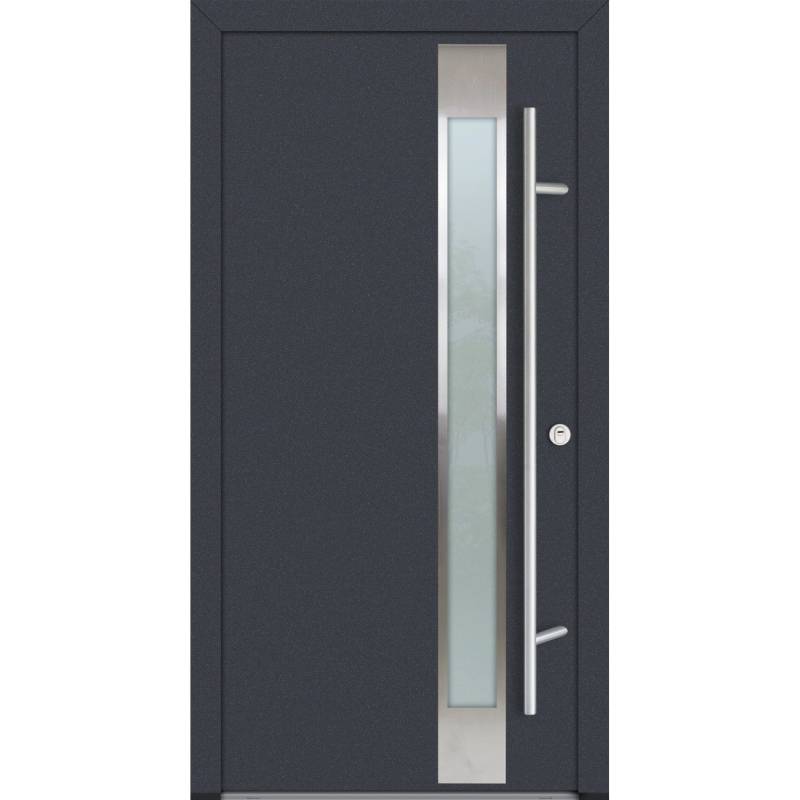 FM Türen AS68 Modell 14 1100 x2100 Anthrazit Rechts Innen Beschläge Set 01 von FM Türen