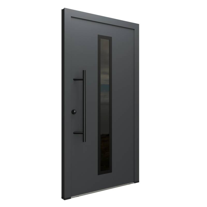 FM Türen AS68 Modell 21 1000 x 2000 Anthrazit Links Innen Beschläge Set 13 Glas 09 von FM Türen