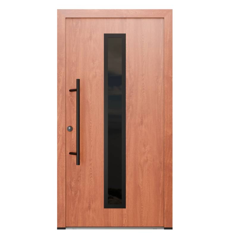 FM Türen AS68 Modell 21 1000 x 2000 Goldene Eiche Links Innen Beschläge Set 13 Glas 09 von FM Türen