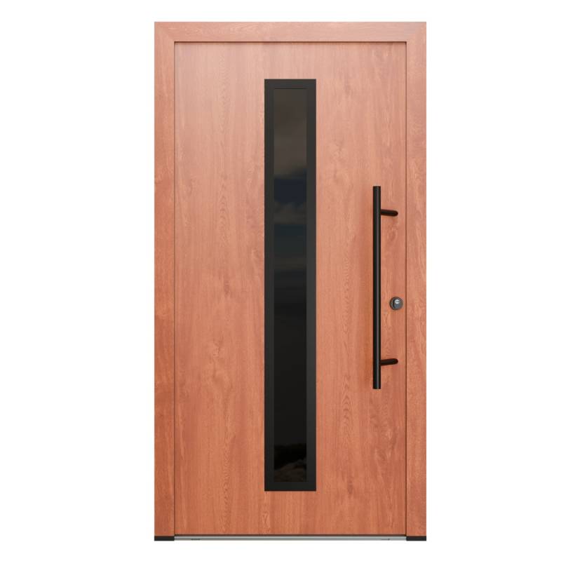 FM Türen AS68 Modell 21 1000 x 2000 Goldene Eiche Rechts Innen Beschläge Set 13 Glas 09 von FM Türen