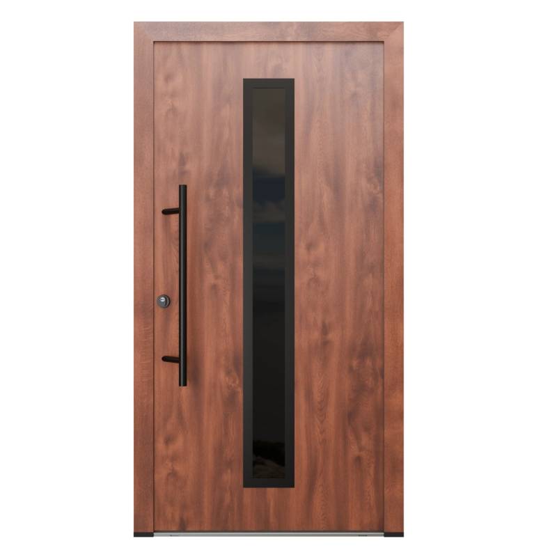 FM Türen AS68 Modell 21 1000 x 2000 Nussbaum Links Innen Beschläge Set 13 Glas 09 von FM Türen