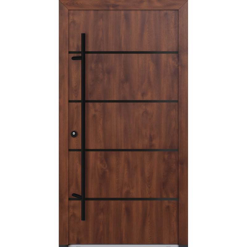 FM Türen AS68 Modell 22 1100 x2100 Nussbaum Links Innen Beschläge Set 01 von FM Türen