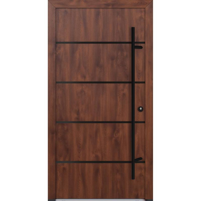 FM Türen AS68 Modell 22 1100 x2100 Nussbaum Rechts Innen Beschläge Set 01 von FM Türen