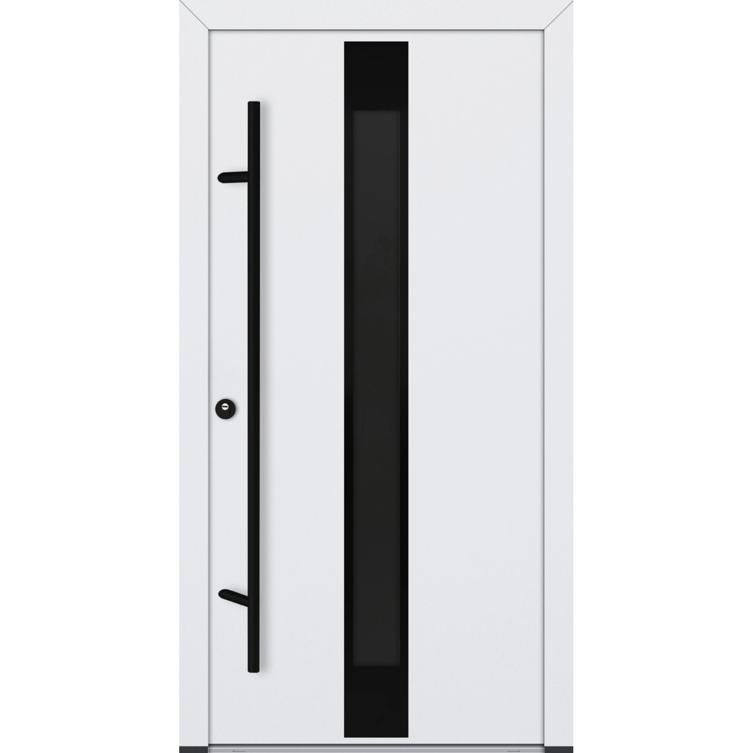 FM Türen AS68 Modell 25 1000 x 2100 Weiß Links Innen Beschläge Set 01 von FM Türen