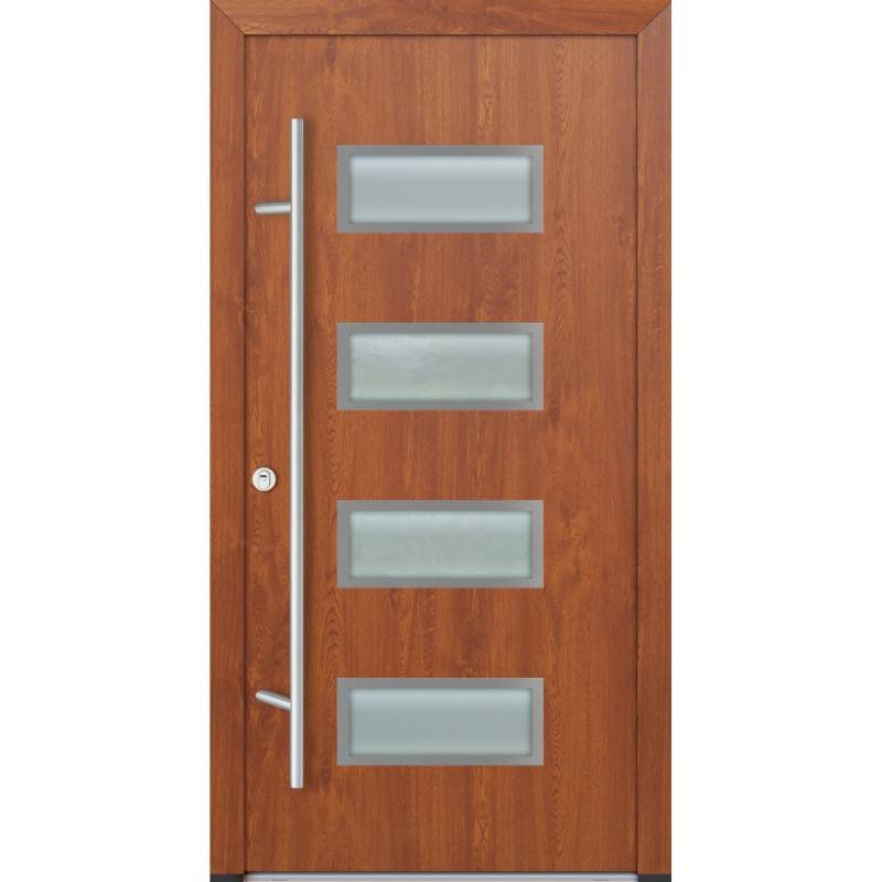 FM Türen AS68 Modell 42 1000 x 2100 Goldene Eiche Links Innen Beschläge Set 01 von FM Türen