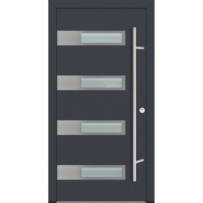 FM Türen AS68 Modell 43 1100 x2100 Anthrazit Rechts Innen Beschläge Set 01 von FM Türen