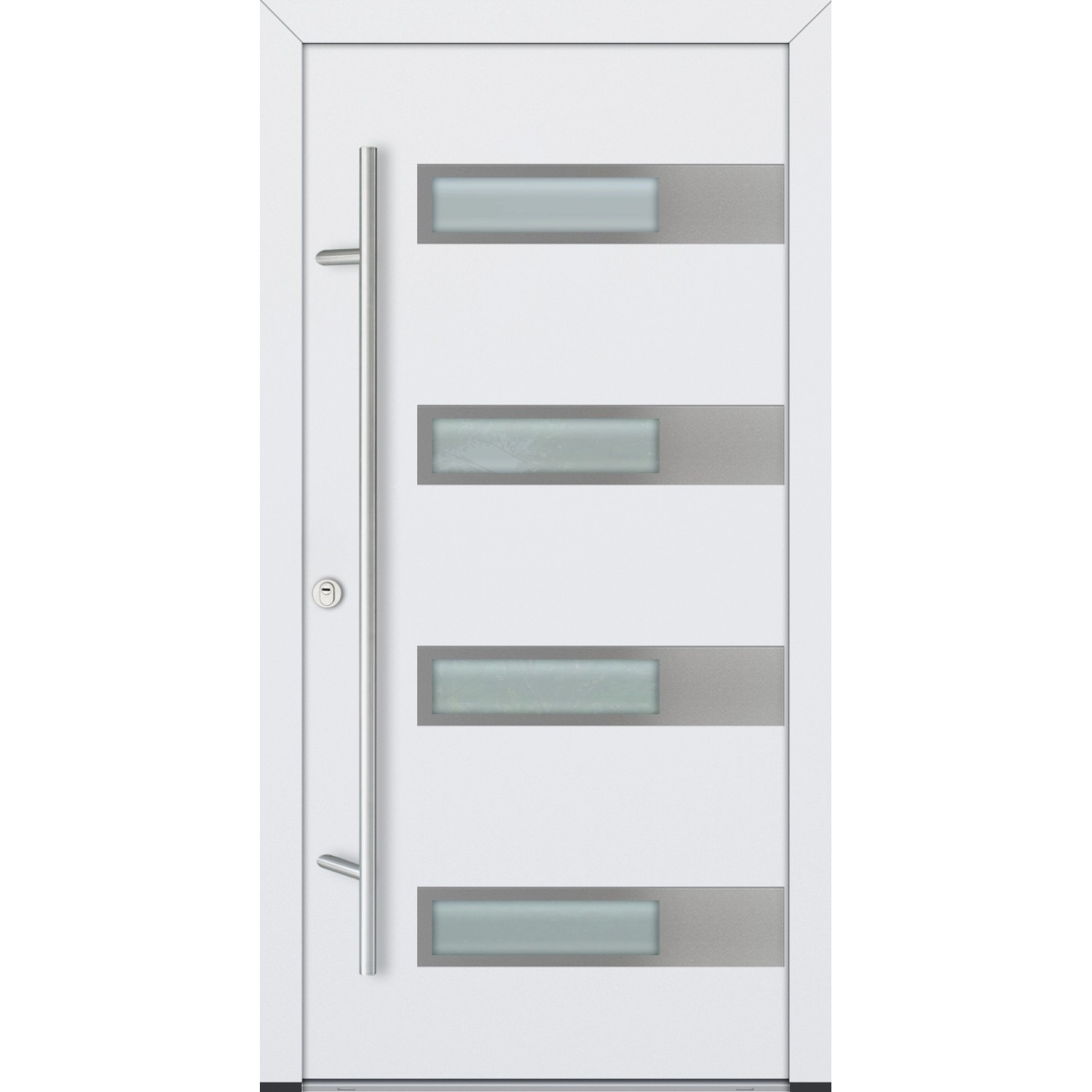 FM Türen AS68 Modell 43 1100 x2100 Weiß Links Innen Beschläge Set 01 von FM Türen