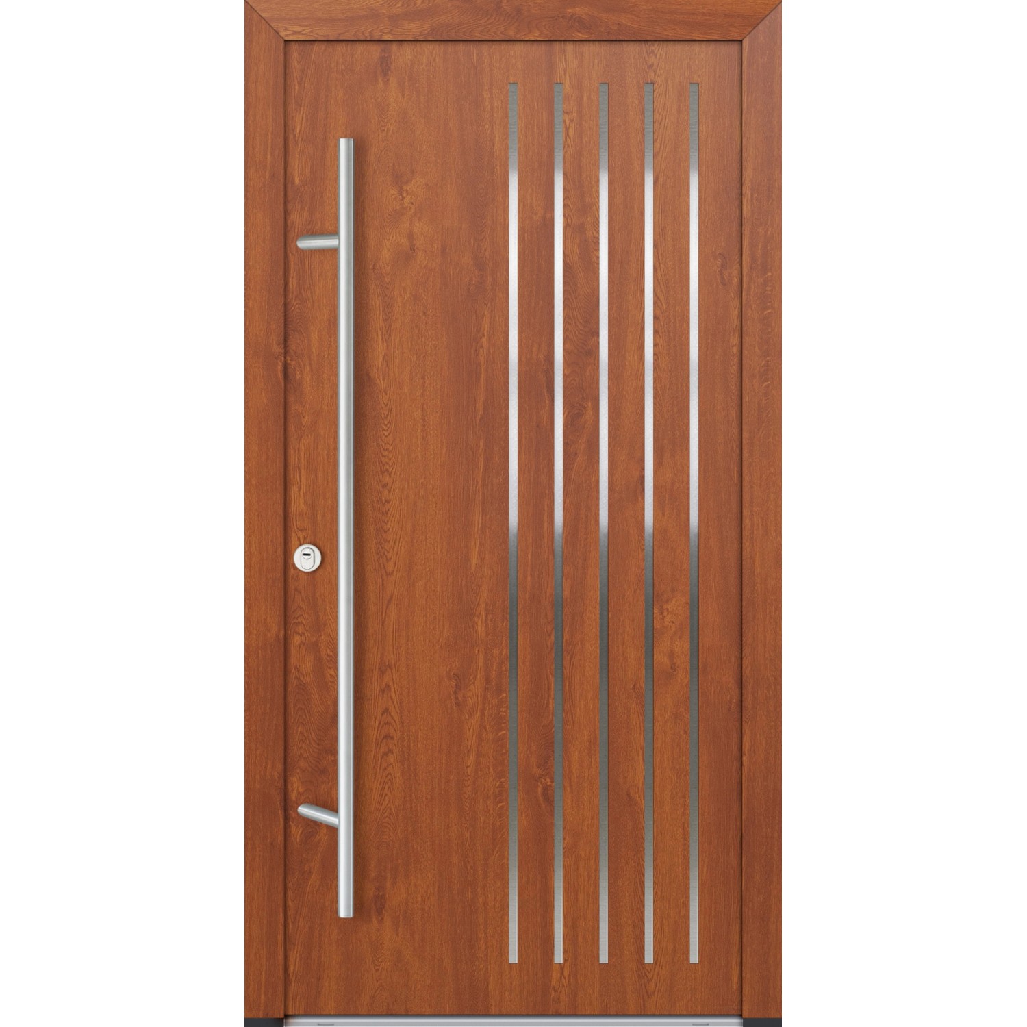 FM Türen AS68 Modell 44 1000 x 2000 Goldene Eiche Links Innen Beschläge Set 01 von FM Türen