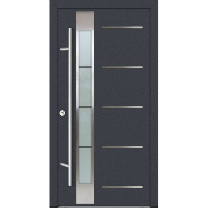 FM Türen AS68 Modell 45 1100 x2100 Anthrazit Links Innen Beschläge Set 01 von FM Türen