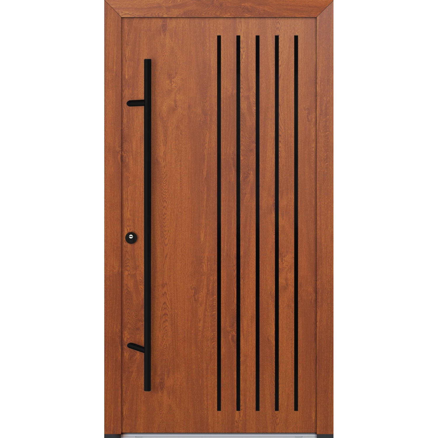 FM Türen AS68 Modell 64 1100 x2100 Goldene Eiche Links Innen Beschläge Set 01 von FM Türen