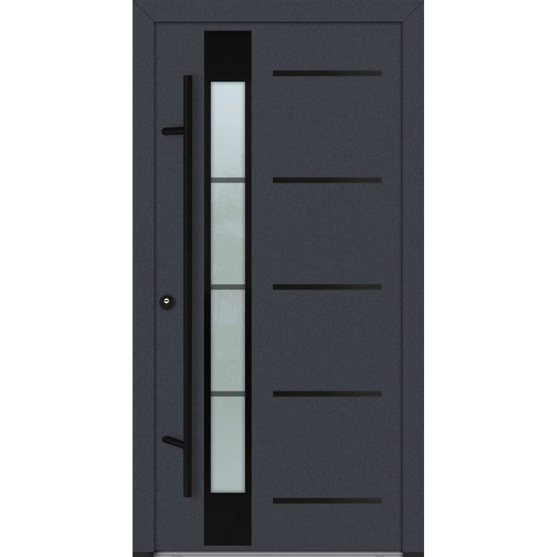 FM Türen AS68 Modell 65 1000 x 2000 Anthrazit Links Innen Beschläge Set 01 von FM Türen