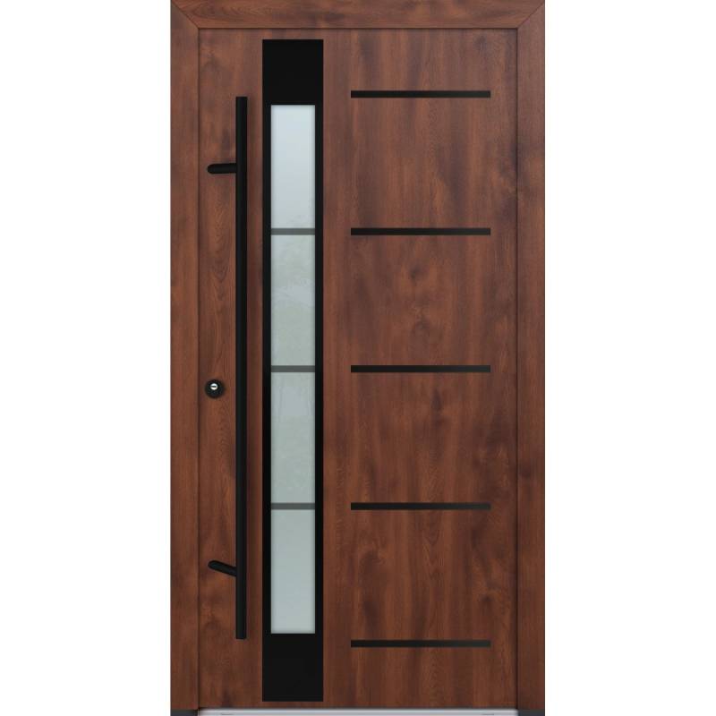 FM Türen AS68 Modell 65 1000 x 2000 Nussbaum Links Innen Beschläge Set 01 von FM Türen