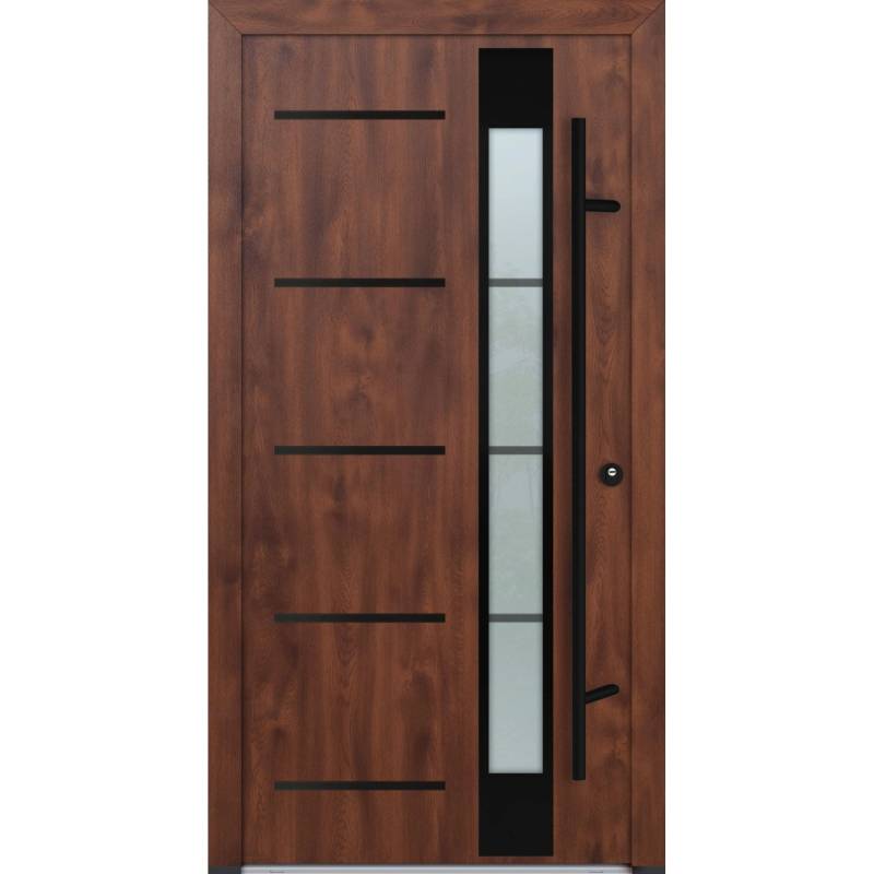 FM Türen AS68 Modell 65 1100 x2100 Nussbaum Rechts Innen Beschläge Set 01 von FM Türen