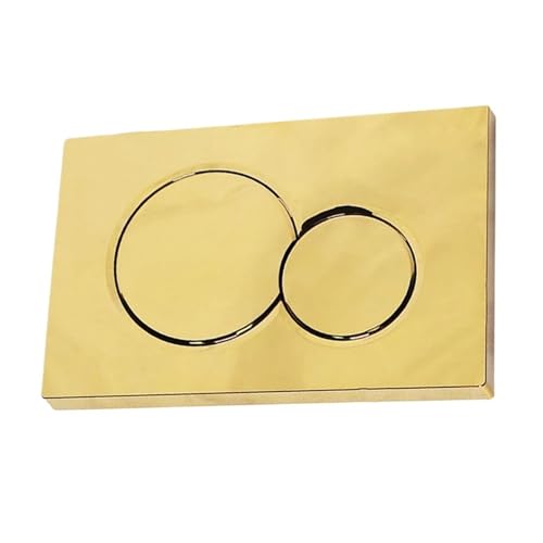 FMBC Betätigungsplatte for Doppelspülung, kompatibel mit Geberit Sigma Chrom-Doppelspülplatte for Spülkasten 115.770, Badezimmerzubehör (Color : Gold) von FMBC