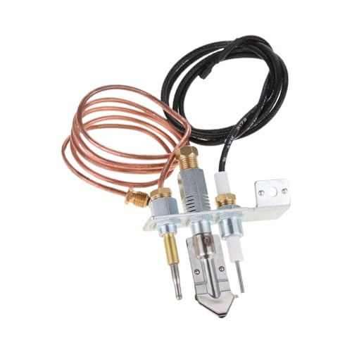 FMBC Kamin-Gas-Warmwasserbereiter-Teile mit Thermoelement und Zündung, 900 mm Zündbrenner-Set for Kamin/Thermoelement-Ende M9 x 1 von FMBC