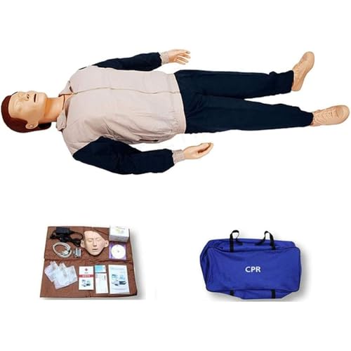 CPR-Trainingspuppe Voll Funktionsfähige Trauma-Trainingspuppe Trainingssimulator-Dummies mit Medizinischem Zubehör Brustkompressions-Trainingsmodell CPR-Trainingspuppe von FMBLDM