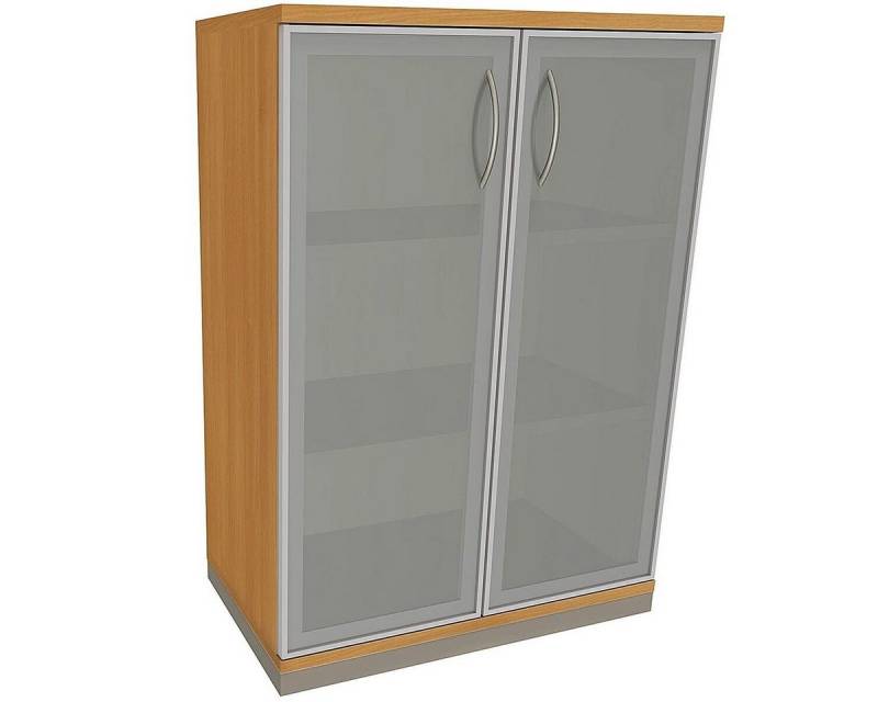 FMBUEROMOEBEL Aktenschrank Sidney Schrank mit Alurahmen, satinierte Acrylglastüren von FMBUEROMOEBEL