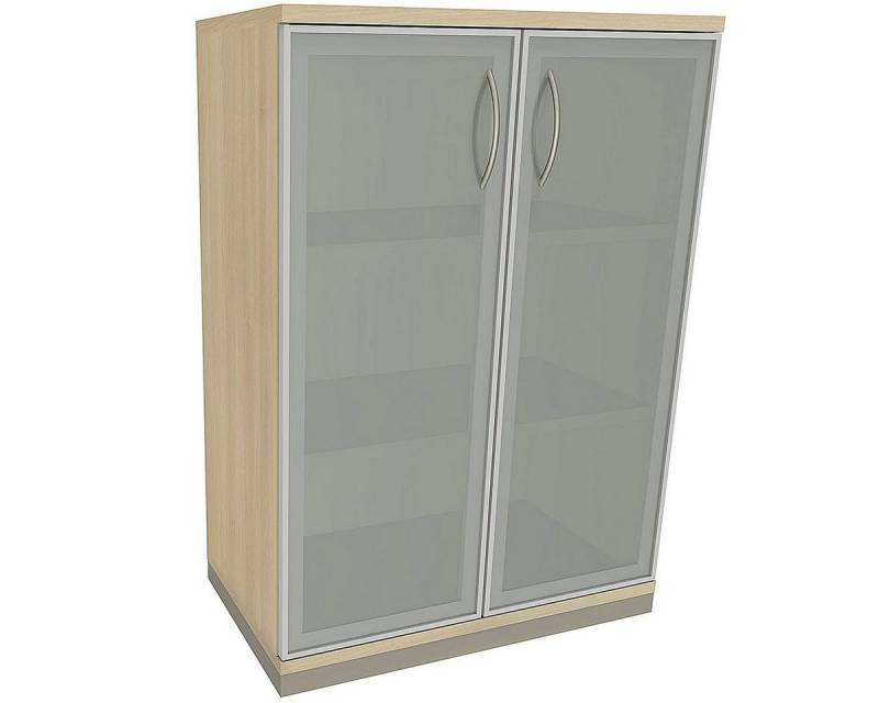 FMBUEROMOEBEL Aktenschrank Sidney Schrank mit Alurahmen, satinierte Acrylglastüren von FMBUEROMOEBEL