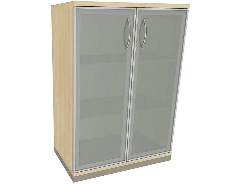 FMBUEROMOEBEL Aktenschrank Sidney Schrank mit Alurahmen, satinierte Acrylglastüren von FMBUEROMOEBEL