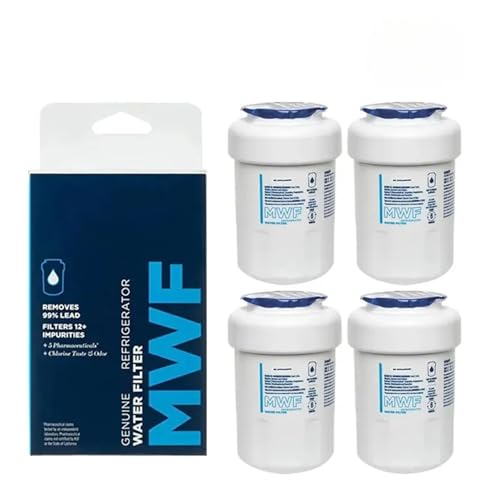 MWF Kühlschrank-Wasserfilter-Ersatz, Kompatibel Mit GE, MWFP MWFA MWFAP MWFINT GWF06 GWFA HWF HWFA FMG-1 FMG DSS25KGREBB GCU23LGYDFSS(4pcs) von FMCUVBFR