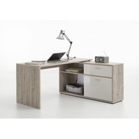 Schreibtisch Bürotisch Eckschreibtisch Winkelschreibtisch diego Sandeiche Nb./weiß ca. 138 x 140 cm'-'SW10131 von FMD MOBEL