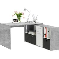 Schreibtisch  Beton Optik weiß B/H/T: ca. 136x74x66,5 cm von XXXL