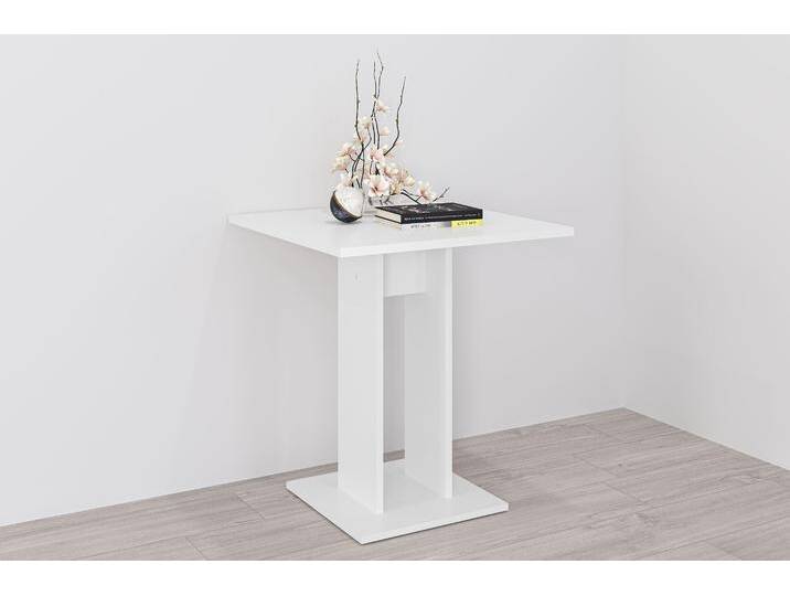 Esstisch FMD Bandol 1 , weiß, B:70cm H:77,5cm T:70cm, Tische, Küchentisch quadratisch, mit stabilem Standfuss, Höhe: 78 cm Esstisch FMD Bandol 1 , weiß, B:70cm H:77,5cm T:70cm, Tische, Küchentisch quadratisch, mit stabilem Standfuss, Höhe: 78 cm von FMD-Möbel