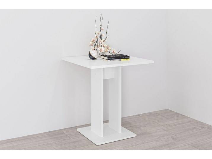 FMD Esstisch Bandol 1, Küchentisch quadratisch, mit stabilem Standfuss, Höhe: 78 cm, weiß, weiß FMD Esstisch Bandol 1, Küchentisch quadratisch, mit stabilem Standfuss, Höhe: 78 cm, weiß, weiß von FMD-Möbel