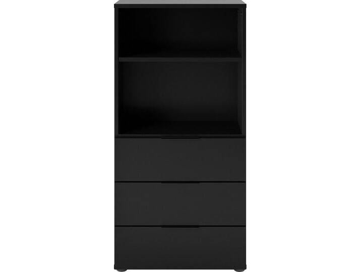 FMD Kommode Dark, mit 3 Schubladen, verstellbare Einlegeböden, Breite ca. 50 cm, schwarz FMD Kommode Dark, mit 3 Schubladen, verstellbare Einlegeböden, Breite ca. 50 cm, schwarz von FMD-Möbel