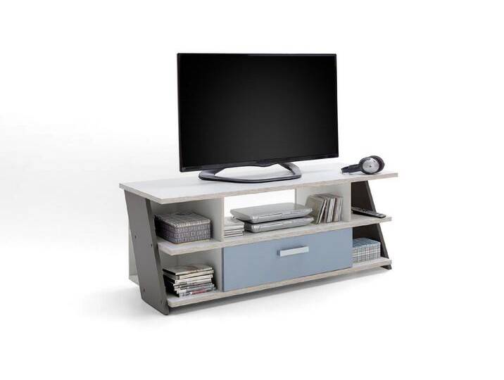 FMD Lowboard TV-Board Nona TV-Kommode Sandeiche weiß mehrfarbig Breite ca. 135 cm, braun von FMD-Möbel