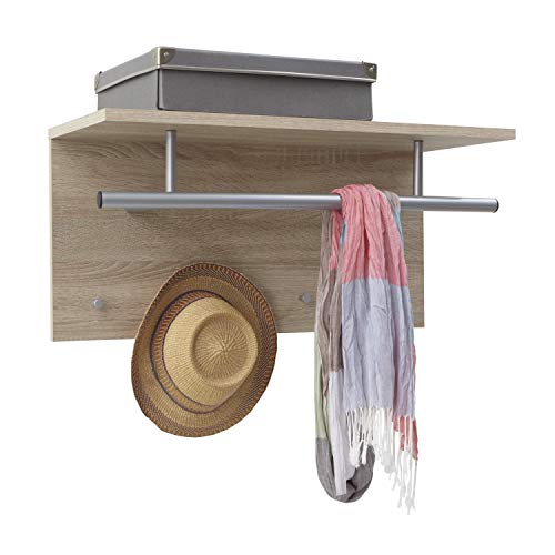FMD Möbel, 441-001 Spot Wandgarderobe, eiche, maße 72.0 x 35.0 x 29.5 cm (BHT) von FMD Möbel