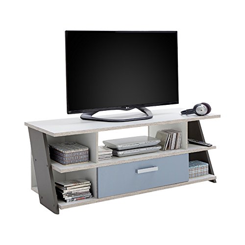 FMD Möbel, 814-005 Nona 5 Lowboard, Spanplatte, Sandeiche/farbig, Maße 135.0 x 51.5 x 50.0 cm (BHT) von FMD furniture
