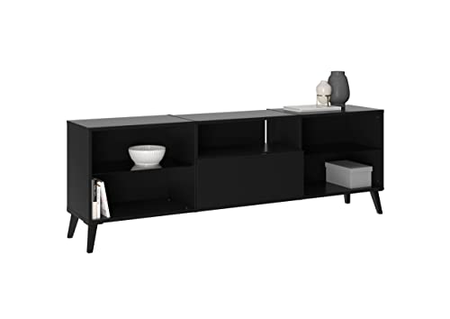 FMD Möbel Dark 4 TV/HiFi Lowboard, Holzwerkstoff, schwarz, rechteckig von FMD Möbel