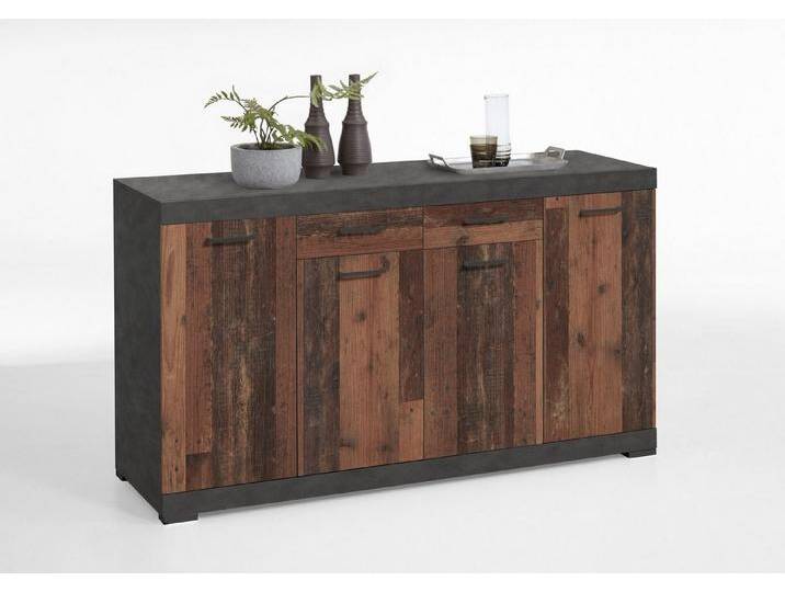FMD Möbel Kombikommode in Matera-Old Style dunkel - 160x89,9x49,9cm (BxHxT) von FMD-Möbel