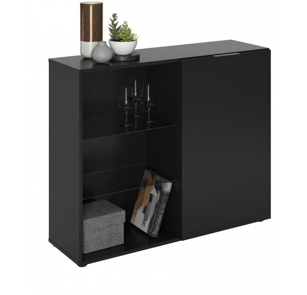 FMD Möbel Kommode Kommode Sideboard Highboard Stauraum ca. 100 x 81 x 32 cm DARK 3 von FMD Möbel