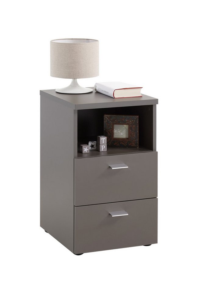 FMD Möbel Nachtkonsole in Lava - 35x61,5x39,9cm (BxHxT) von FMD Möbel
