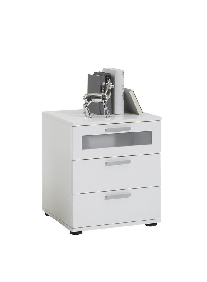 FMD Möbel Nachtkonsole in weiß - 45x53,5x38cm (BxHxT) von FMD Möbel