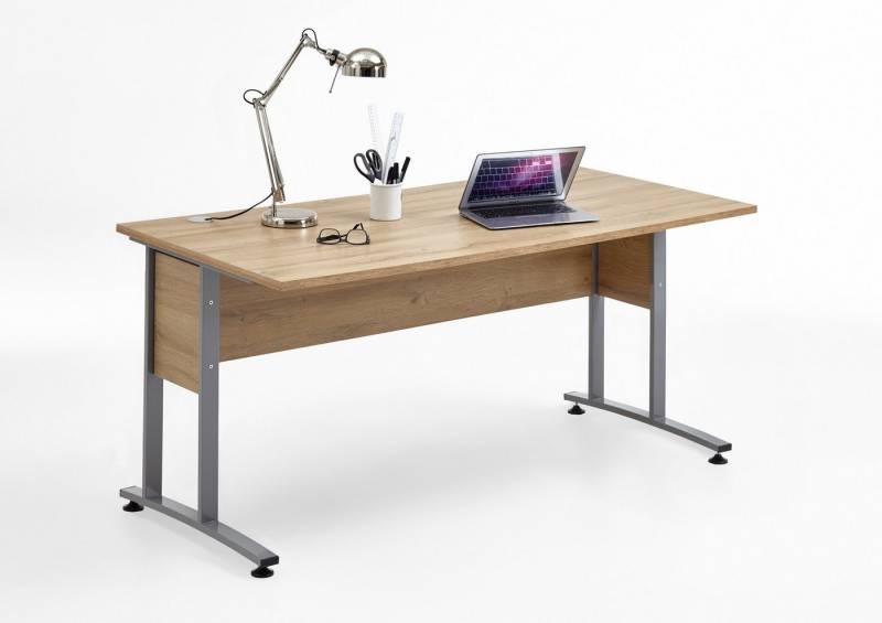 FMD Möbel Schreibtisch in Alteiche Dekor - 160x75x80cm (BxHxT) von FMD Möbel