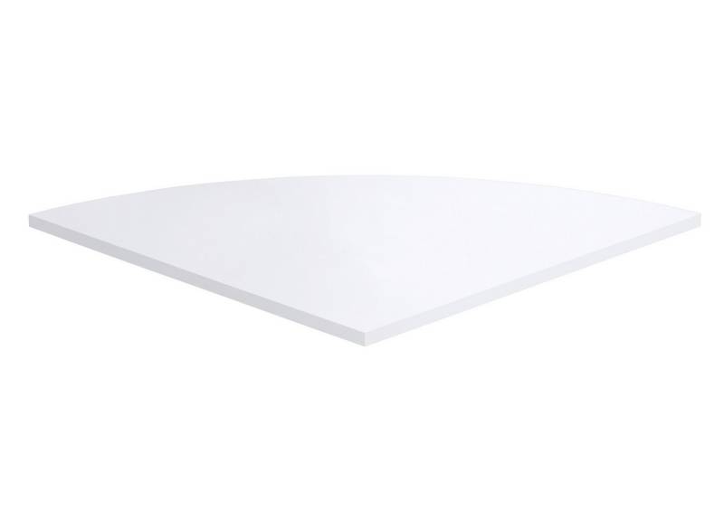 FMD Möbel Schreibtischplatte in Brillantweiß - 80x2,2x80cm (BxHxT) von FMD Möbel