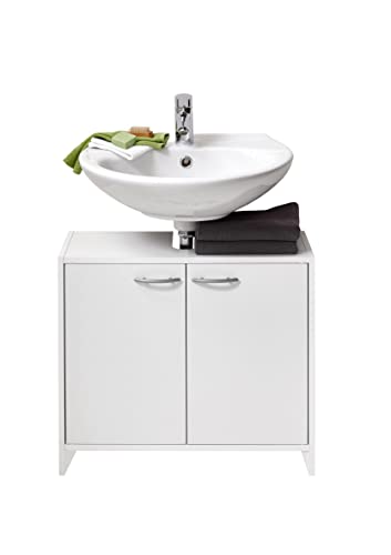 FMD Möbel Waschbeckenunterschrank, Holzwerkstoff, weiß, 63.7 x 28.1 x 55 cm von FMD Möbel