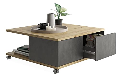 FMD 659-001 Couchtisch Twin B/H/T Ca. 70x36x70 cm in Matera-Artisan Eiche von FMD Möbel