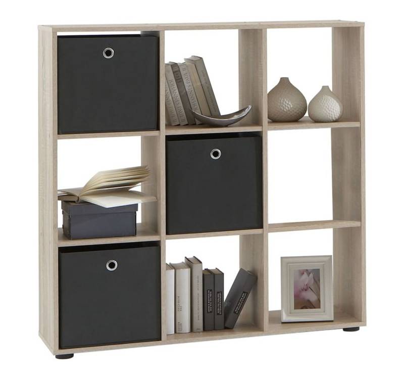 FMD Bücherregal Standregal mit 9 Fächern Eichenoptik, 1-tlg. von FMD