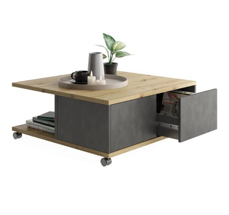 FMD Couchtisch Mobiler Couchtisch Artisan-Eiche (1-St) von FMD