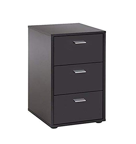 FMD Möbel, 642-001 Virginia 1 Nachtkonsole, holz, schwarz, maße 35.0 x 40.0 x 62.5 cm (BHT) von FMD Möbel
